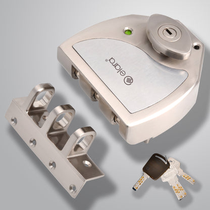 Elara Vertibolt 2CK Deadbolt for Main Double Door, Suitable for Right and Left Handed Doors, Double Door Lock with 4 Reversible Brass Keys (EDL-20) (SS)