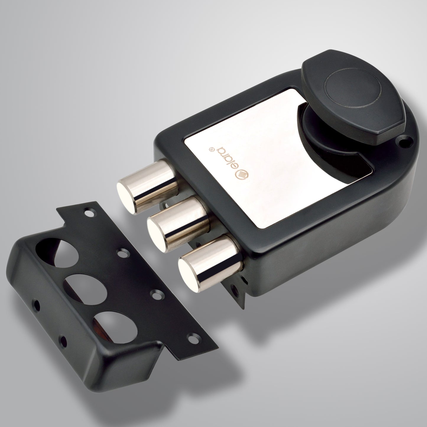 Elara Tribolt 1CK Deadbolt for Main Door, Suitable for Wooden Doors, Inside Opening Wooden Door Lock with 4 Reversible Brass Keys (Matte Black Finish, EDL-11, Tri Bolt, Ultra Key)