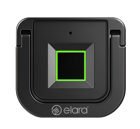 Elara Smart Drawer Lock, Fingerprint Scanner with 20 User Storage, Auto-Lock System, Type-C Port, Smart Lock for Cabinets and Drawers Black (DX-1)