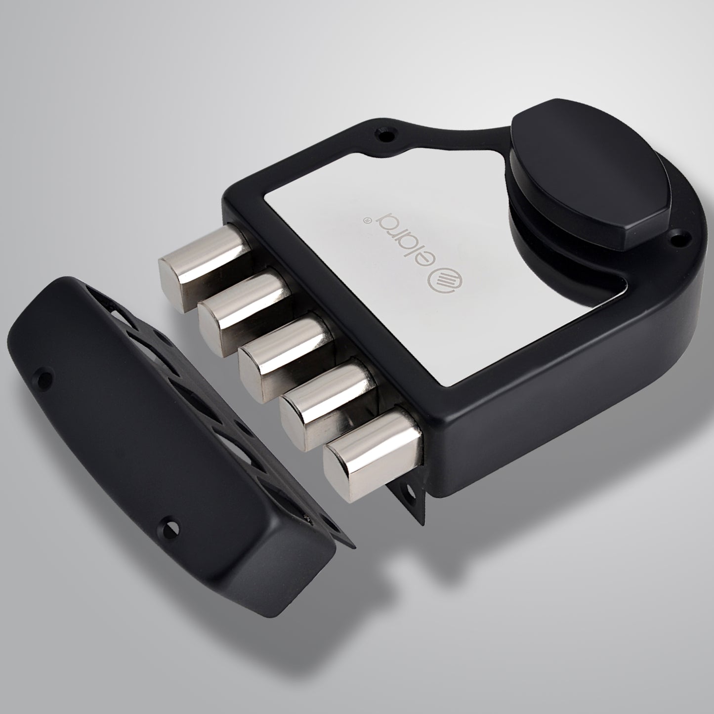 Elara Quinbolt 1CK Deadbolt for Main Door, Suitable for Wooden Doors, Inside Opening Wooden Door Lock with 4 Reversible Brass Keys (Matte Black, EDL-03, Quinbolt, Ultra Key).