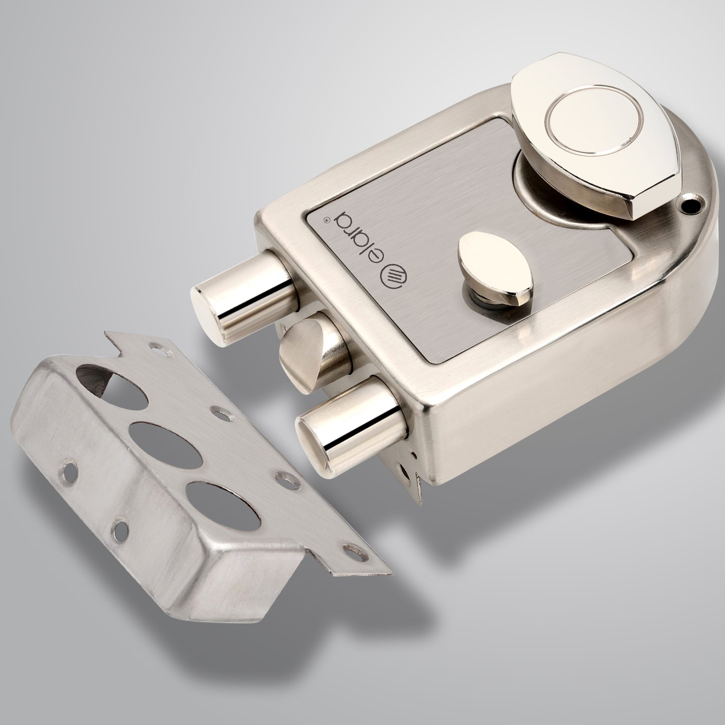 Elara Tribolt Latch Deadbolt for Main Door, Suitable for Right and Left Handed Doors, Inside Opening Wooden Door Lock with 4 Reversible Brass Keys EDL-13 Tribolt (SS Finish)
