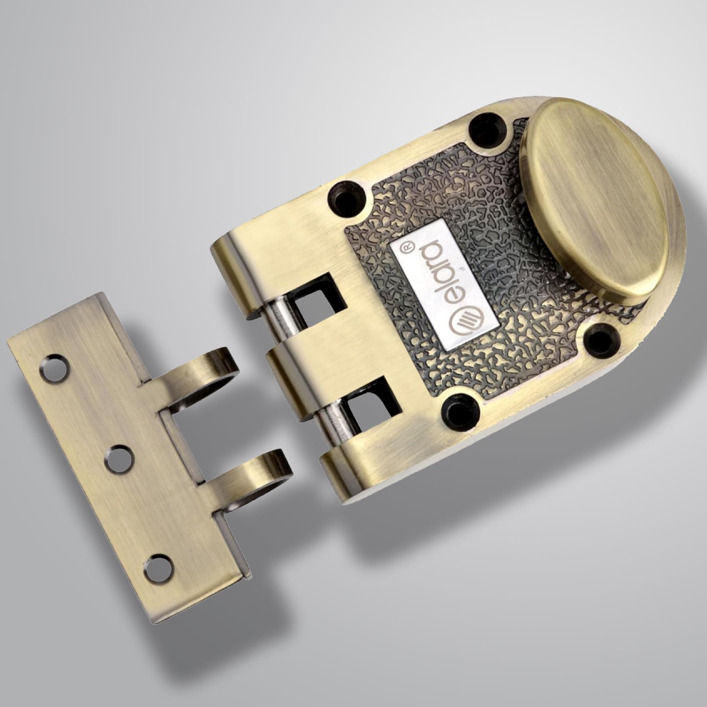 Elara Vertibolt 1CK Deadbolt for Main Door, Suitable for Right and Left Handed Doors, Inside Opening Wooden Door Lock with 3 Reversible Brass Keys (Antique Finish, EDL-19, Ultra Key)