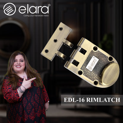 Elara Vertibolt 1CK Deadbolt for Main Door, Suitable for Right and Left Handed Doors, Inside Opening Wooden Door Lock with 3 Reversible Brass Keys (Antique Finish, EDL-19, Ultra Key)