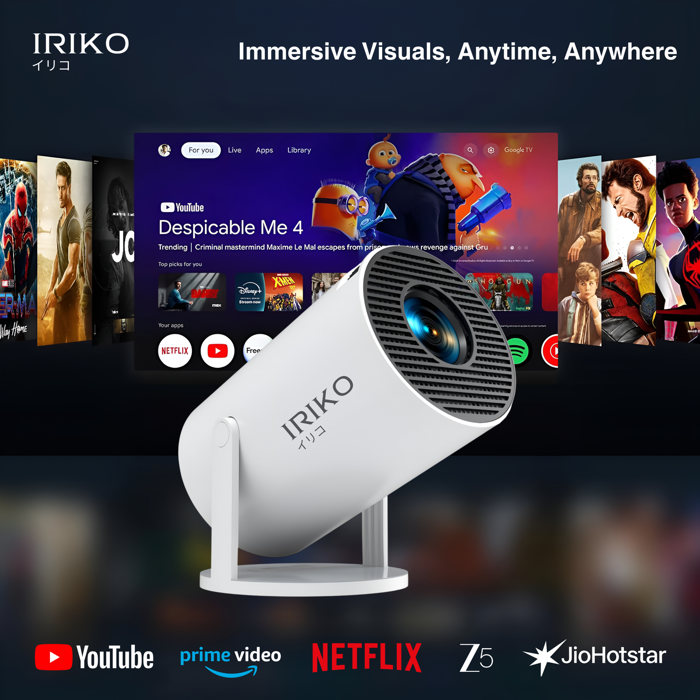 Iriko Prizm GO Smart Projector | Big Screen Entertainment, Anywhere
