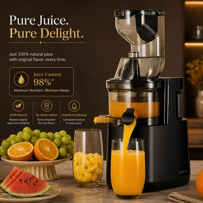 Iriko Cold Press Juicer Machine, Slow Masticating Juicer, High Juice Yield, Easy to Clean